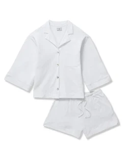 Women Petite Plume The Olivia Pima Short Set in White