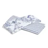Petite Plume Timeless Toile & Navy French Ticking Tea Towel Set