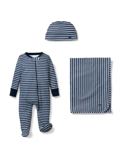 Petite Plume Welcome Home Baby Set - New Navy Stripes