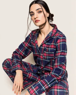 Women Petite Plume Women's Brushed Cotton Pajama Set in Windsor Tartan