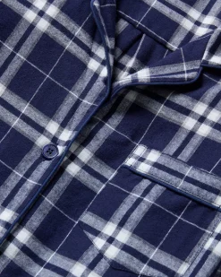 Women Petite Plume Women's Brushed Cotton Short Sleeve Short Set in Oxford Tartan