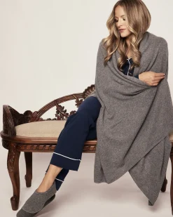 Women Petite Plume Women's Cashmere Slippers in Camel