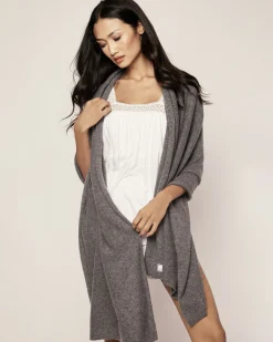 Women Petite Plume Women's Cashmere Wrap in Dark Heather Grey