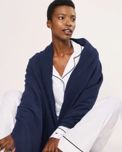 Women Petite Plume Women's Cashmere Wrap in Dark Heather Grey
