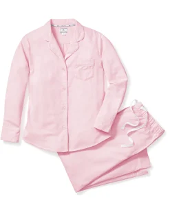 Women Petite Plume Women's Flannel Pajama Set in Pink