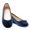 Women Petite Plume Women's Juliette Ballet Slipper in Navy Velvet