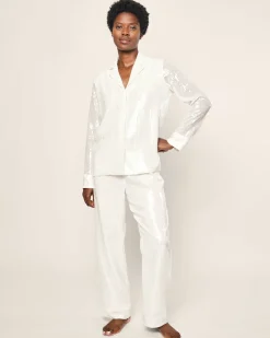 Women Petite Plume Women's Pajama Set in Black Sequins