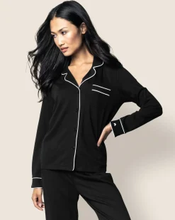 Women Petite Plume Women's Pima Astaire Pajama Set in Bordeaux