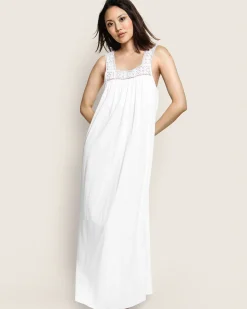 Women Petite Plume Women's Pima Camille Nightgown in White