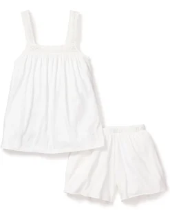 Women Petite Plume Women's Pima Camille Short Set in White
