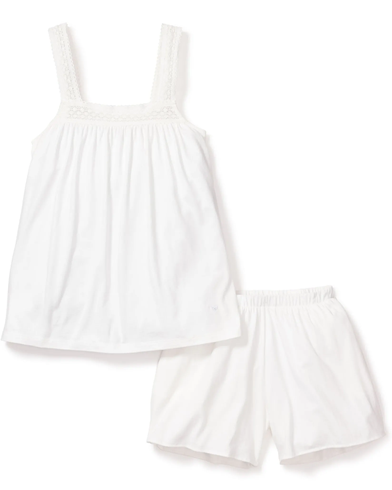 Women Petite Plume Women's Pima Camille Short Set in White