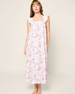 Women Petite Plume Women's Pima Clara Nightgown in Timeless Toile