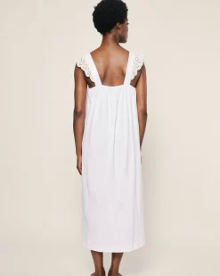 Women Petite Plume Women's Pima Clara Nightgown in White