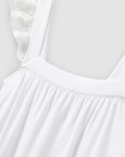 Women Petite Plume Women's Pima Clara Nightgown in White