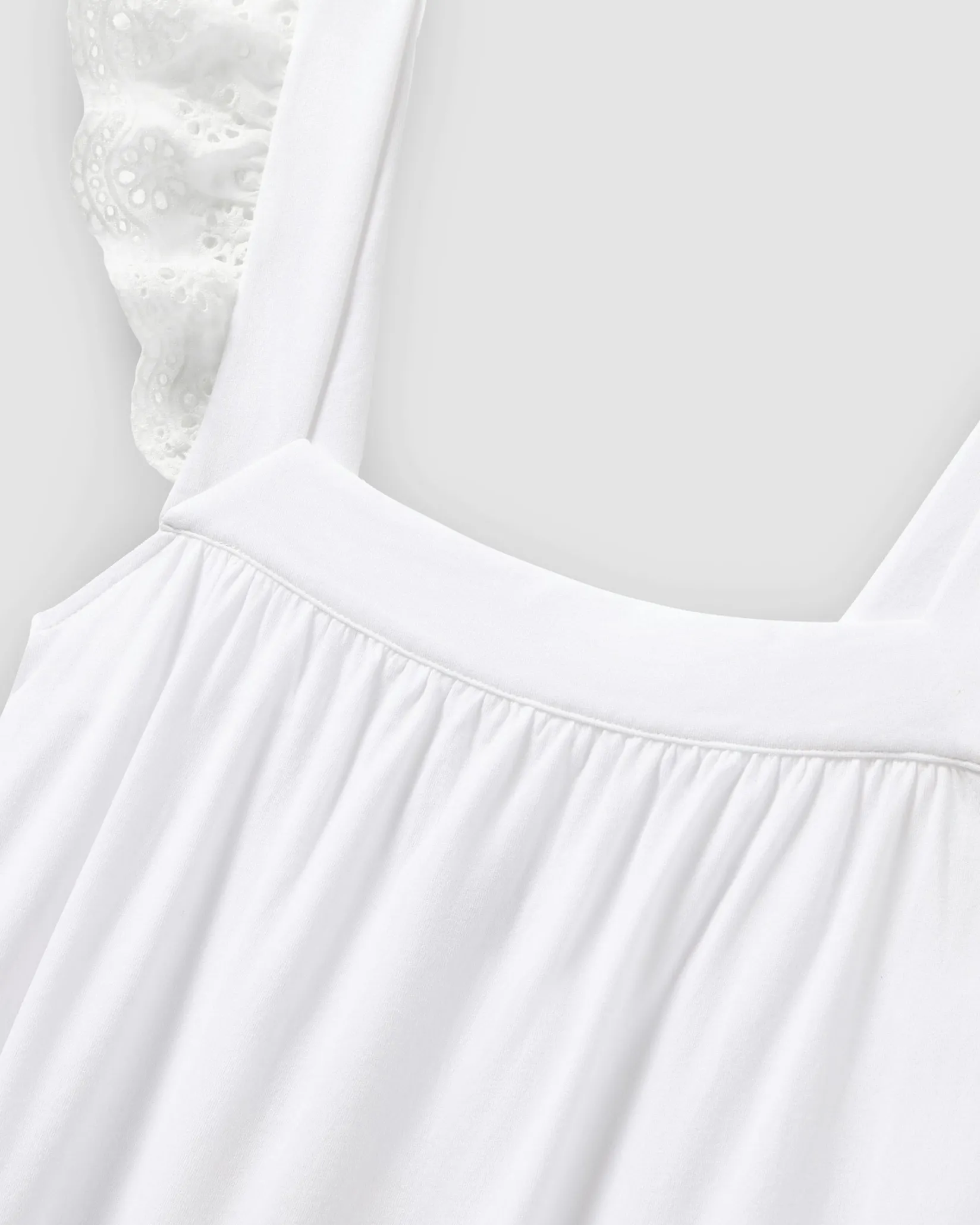 Women Petite Plume Women's Pima Clara Nightgown in White