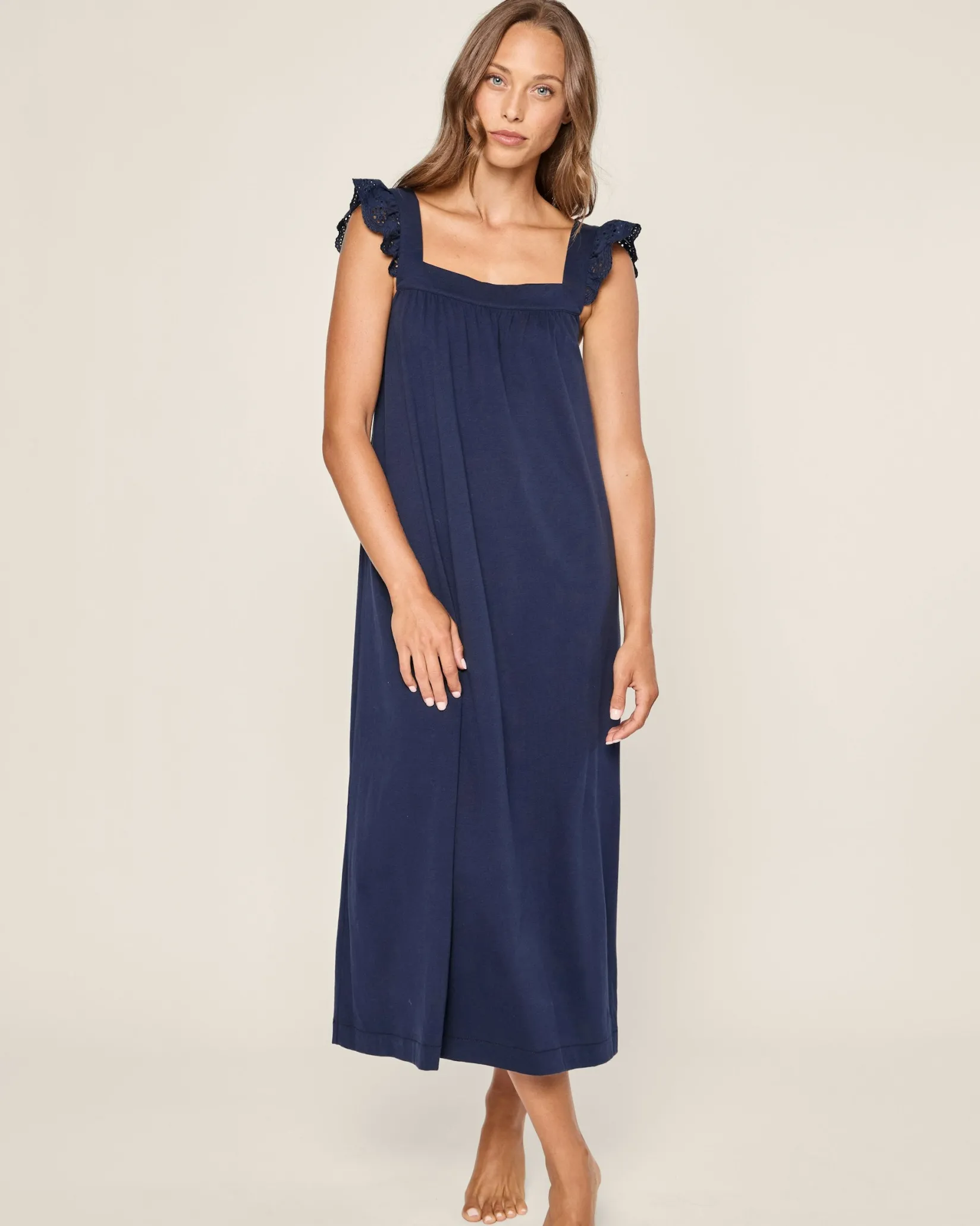 Women Petite Plume Women's Pima Clara Nightgown in White