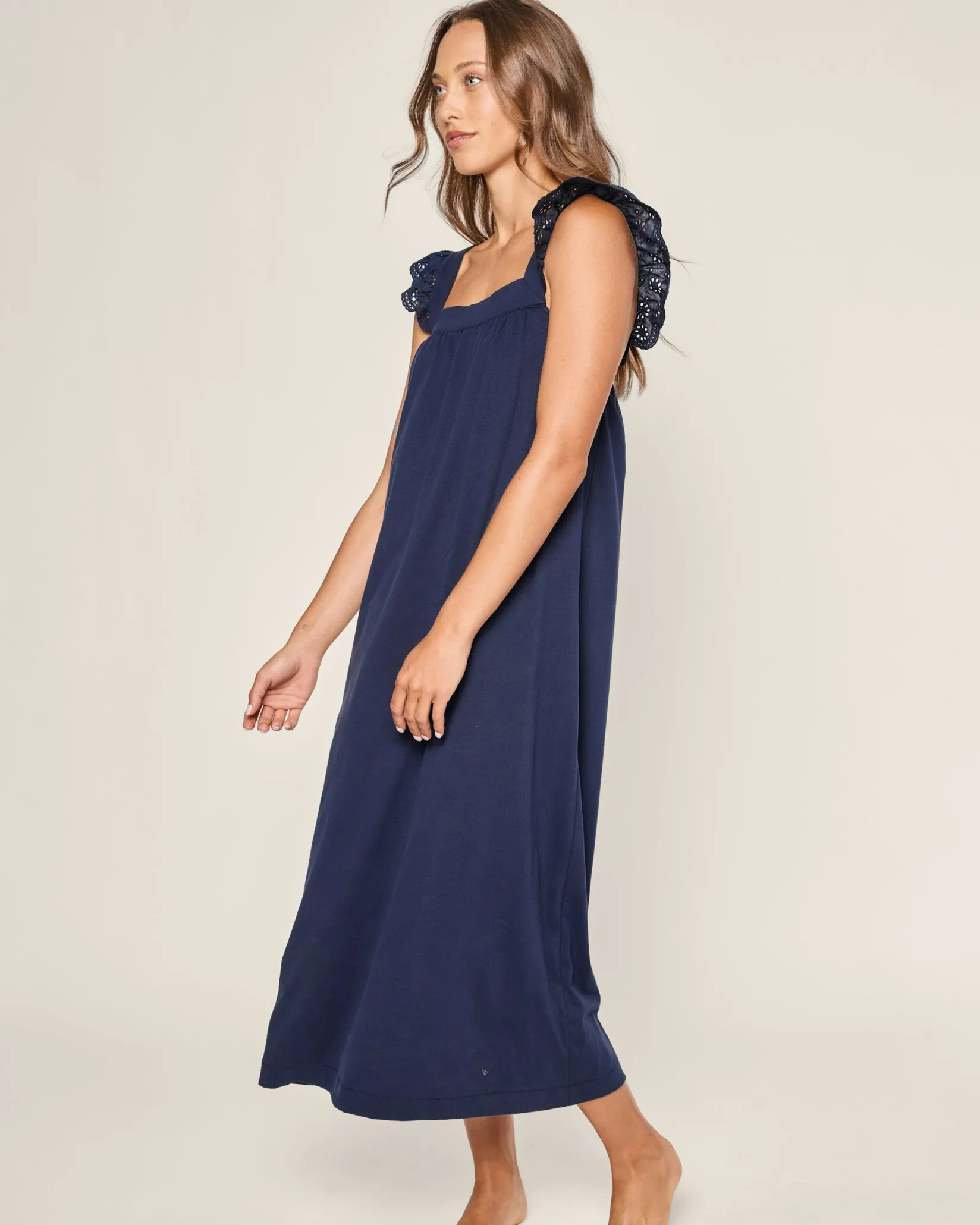 Women Petite Plume Women's Pima Clara Nightgown in White