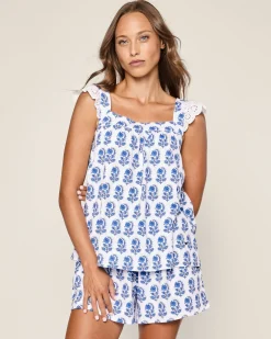 Women Petite Plume Women's Pima Clara Short Set in Bristol Bay
