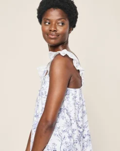 Women Petite Plume Women's Pima Clara Short Set in Timeless Toile
