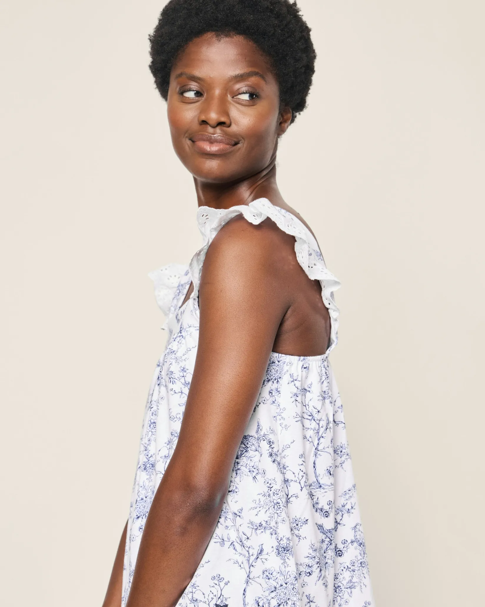 Women Petite Plume Women's Pima Clara Short Set in Timeless Toile