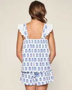 Women Petite Plume Women's Pima Clara Short Set in Timeless Toile