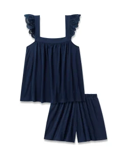 Women Petite Plume Women's Pima Clara Short Set in Navy