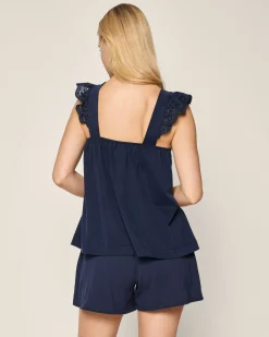 Women Petite Plume Women's Pima Clara Short Set in Navy