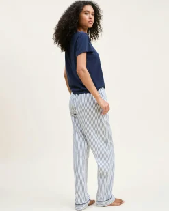 Women Petite Plume Women's Pima Essential Crew Neck Tee in Navy