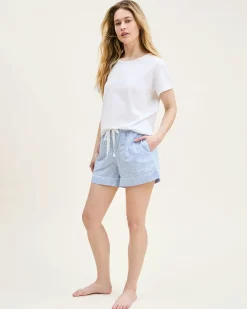 Women Petite Plume Women's Pima Essential Crew Neck Tee in White