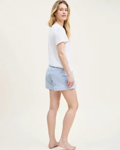 Women Petite Plume Women's Pima Essential Crew Neck Tee in White