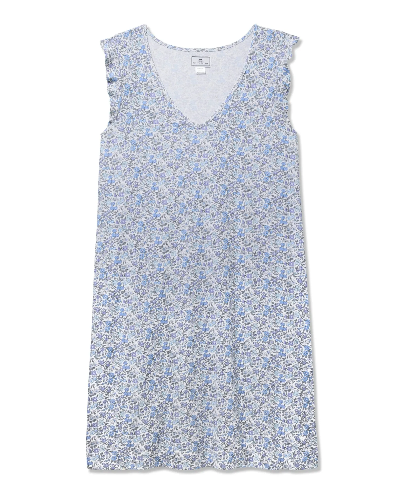 Women Petite Plume Women's Pima Harper Nightgown in Fleur D'Azur