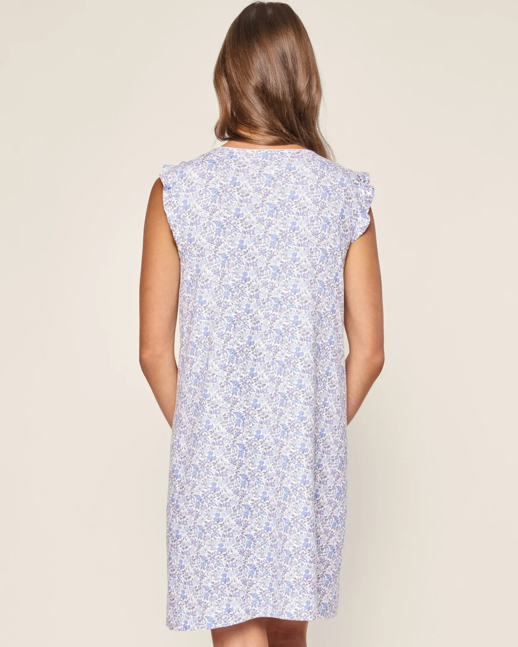 Women Petite Plume Women's Pima Harper Nightgown in Fleur D'Azur