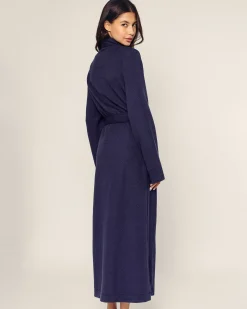Women Petite Plume Women's Pima Jacquard Ophelia Robe in Black