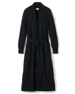 Women Petite Plume Women's Pima Jacquard Ophelia Robe in Black