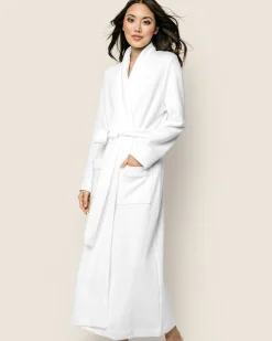 Women Petite Plume Women's Pima Jacquard Ophelia Robe in Black
