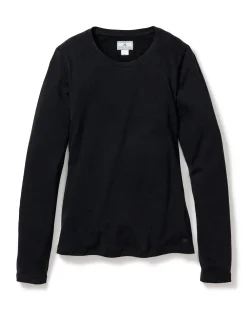 Women Petite Plume Women's Pima Long Sleeve Top in Navy