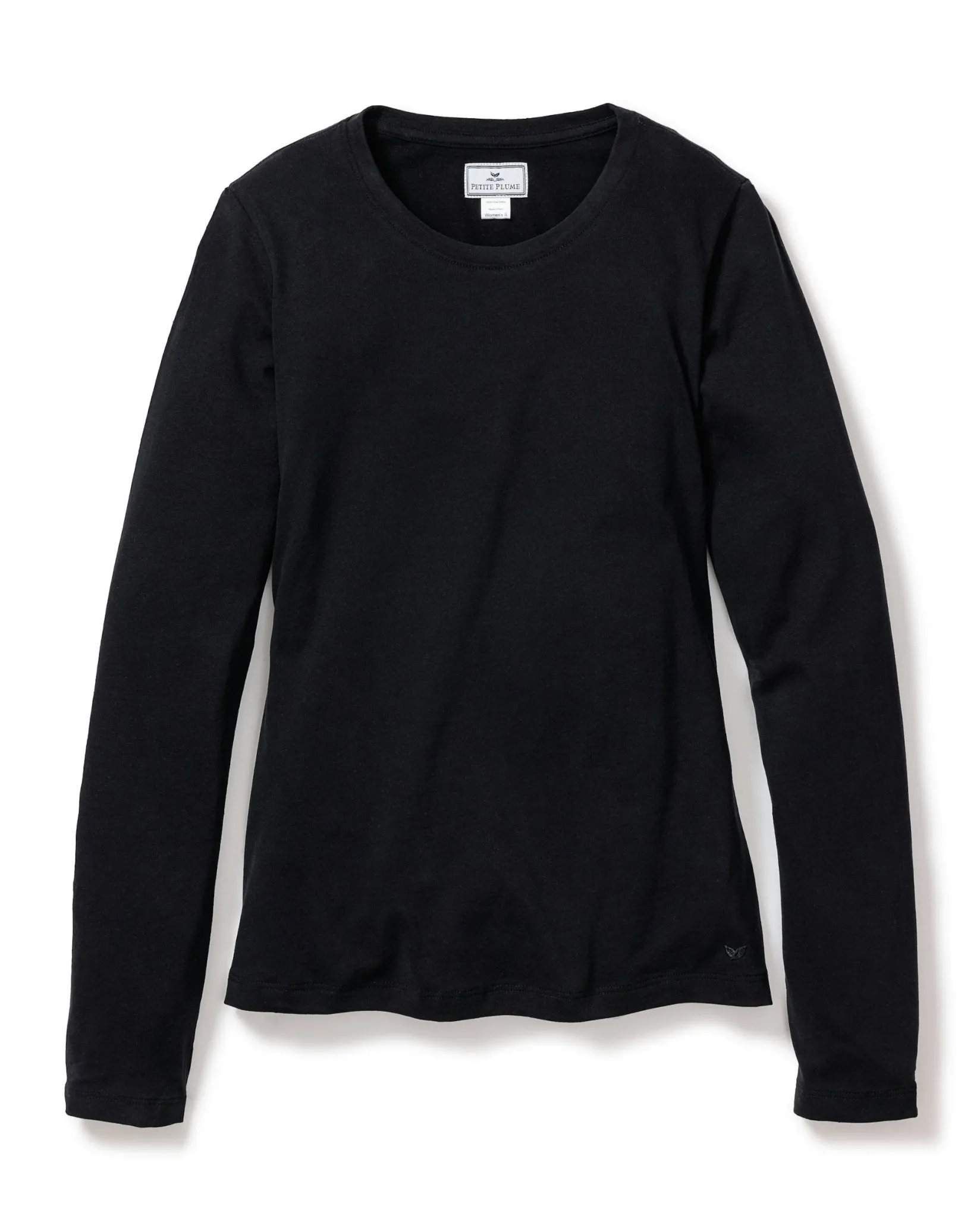 Women Petite Plume Women's Pima Long Sleeve Top in Dark Heather Grey