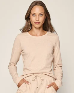 Women Petite Plume Women's Pima Long Sleeve Top in White