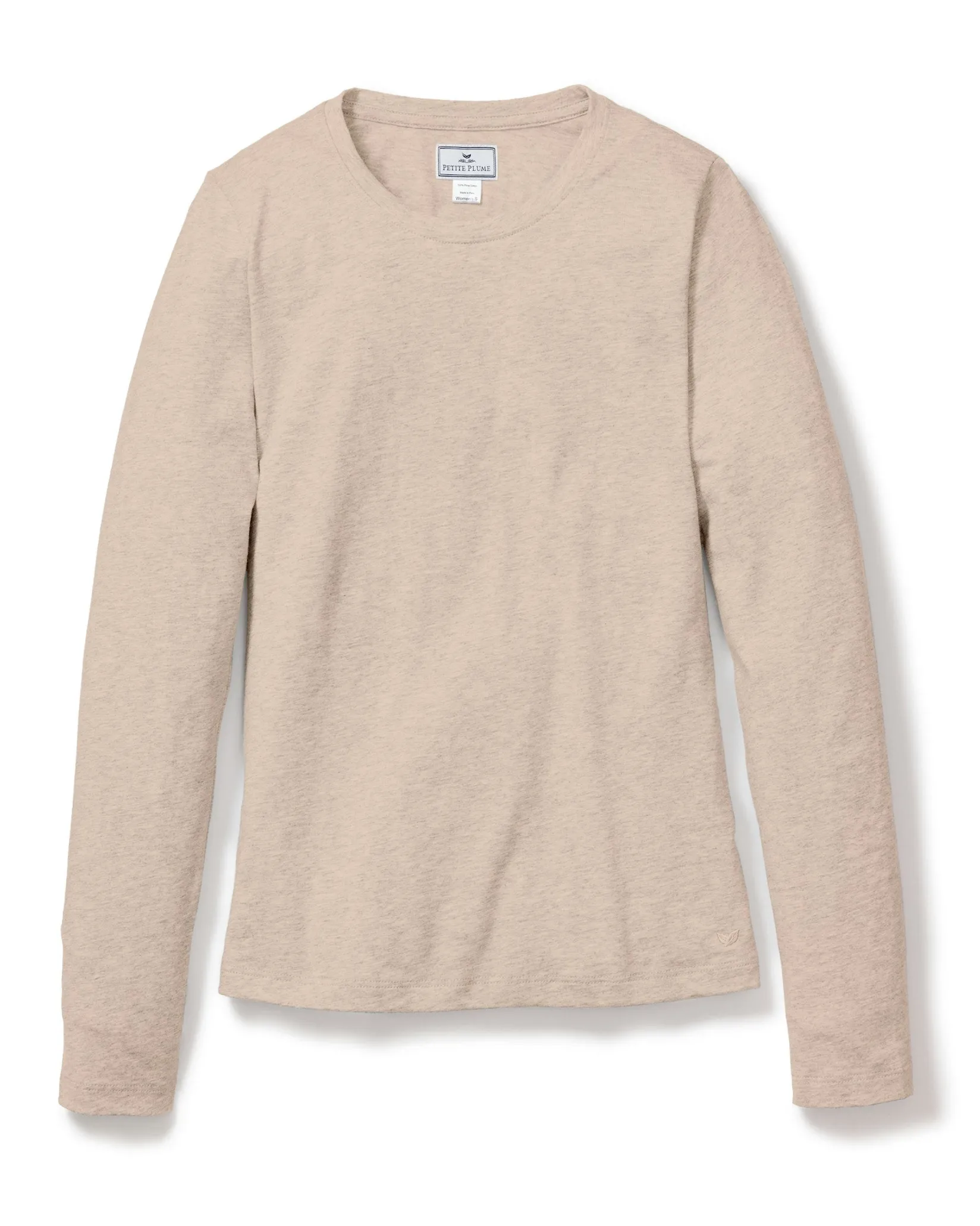 Women Petite Plume Women's Pima Long Sleeve Top in Camel