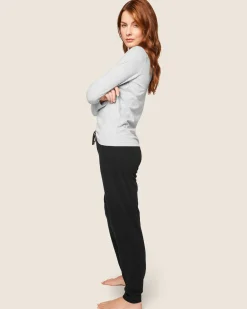 Women Petite Plume Women's Pima Lounge Pants in Black