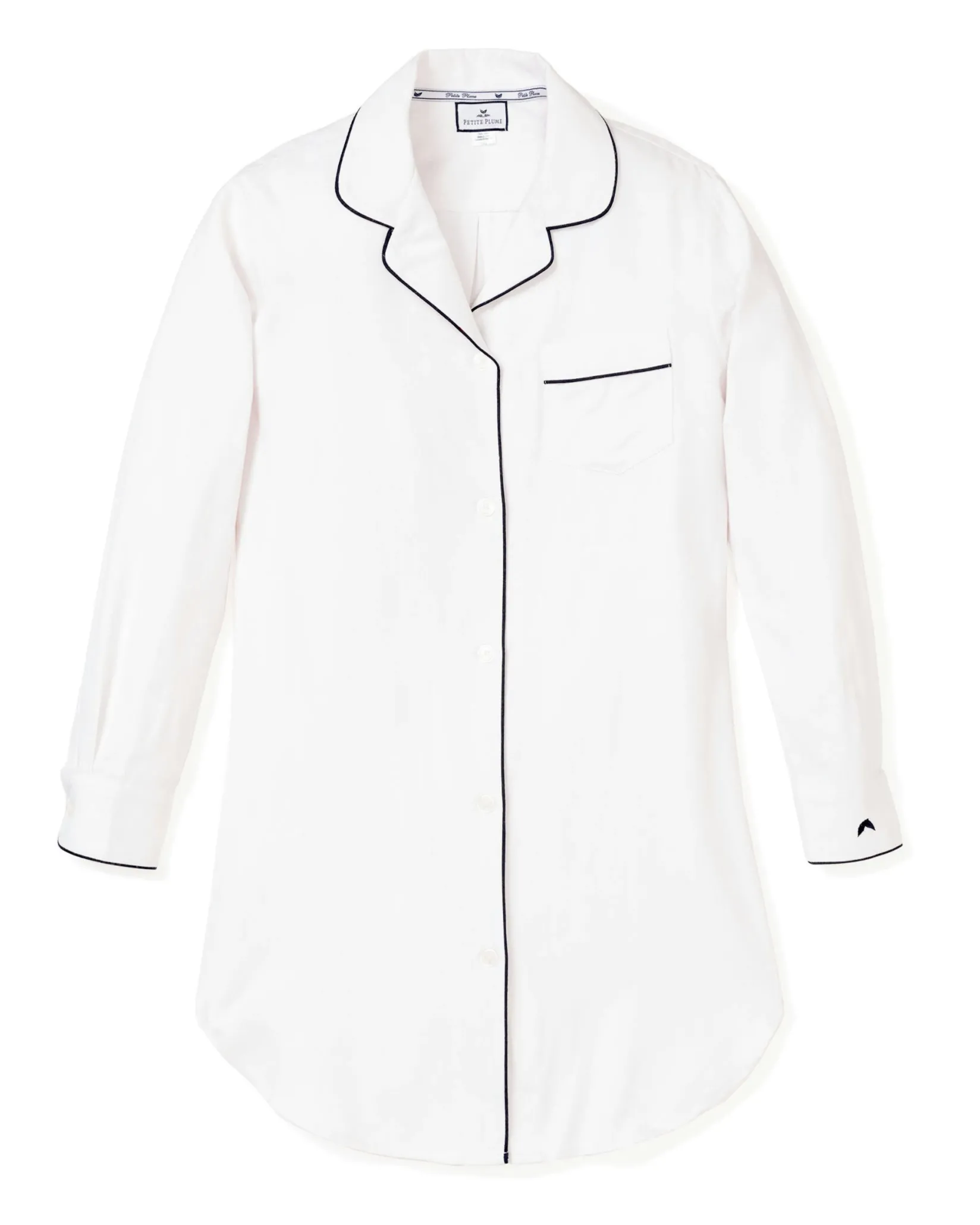 Women Petite Plume Women's Pima Nightshirt in Black