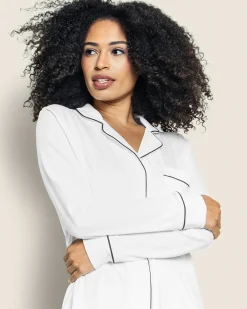 Women Petite Plume Women's Pima Nightshirt in Black