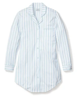 Women Petite Plume Women's Pima Nightshirt in Pink Stripe