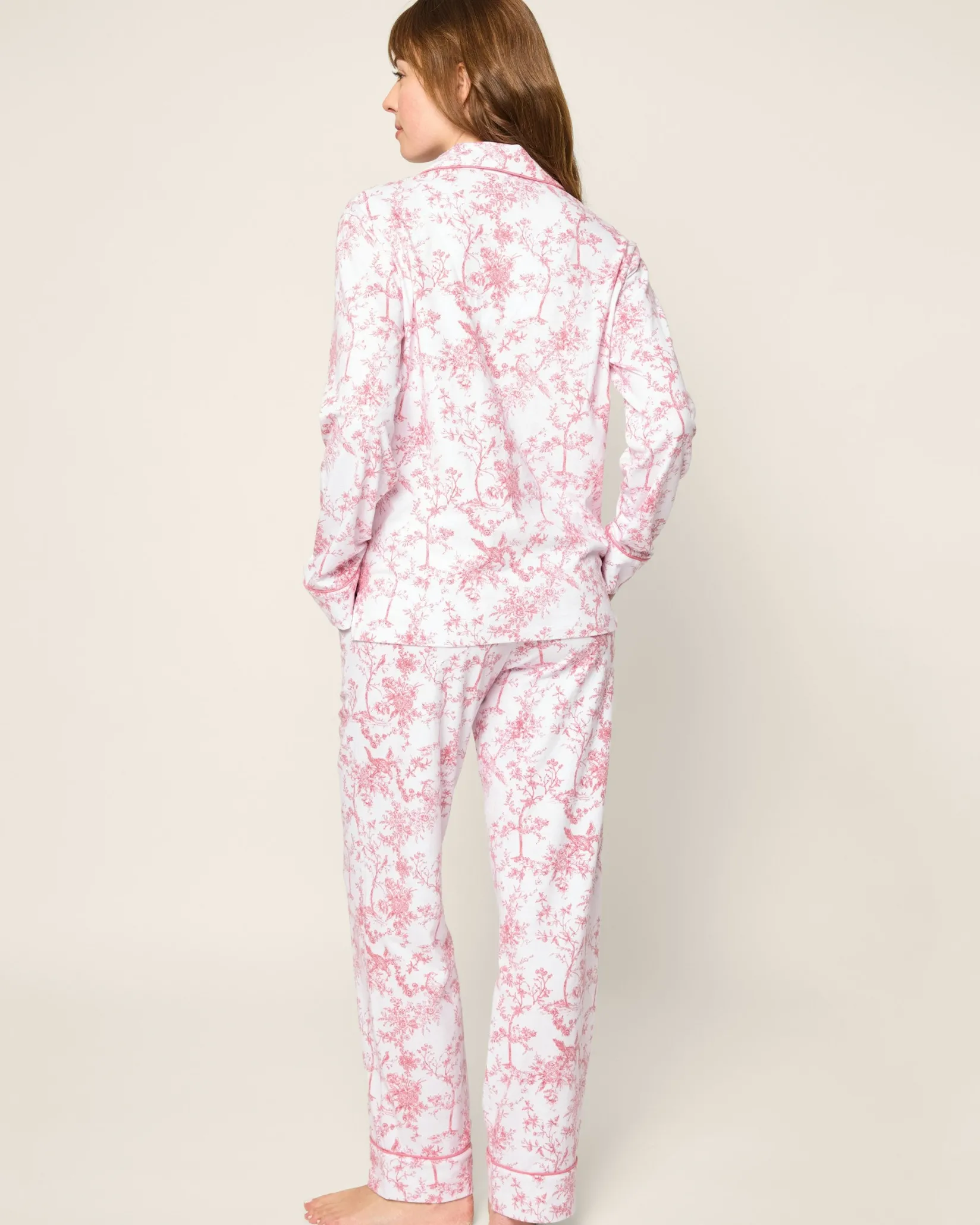 Women Petite Plume Women's Pima Pajama in Pink Timeless Toile