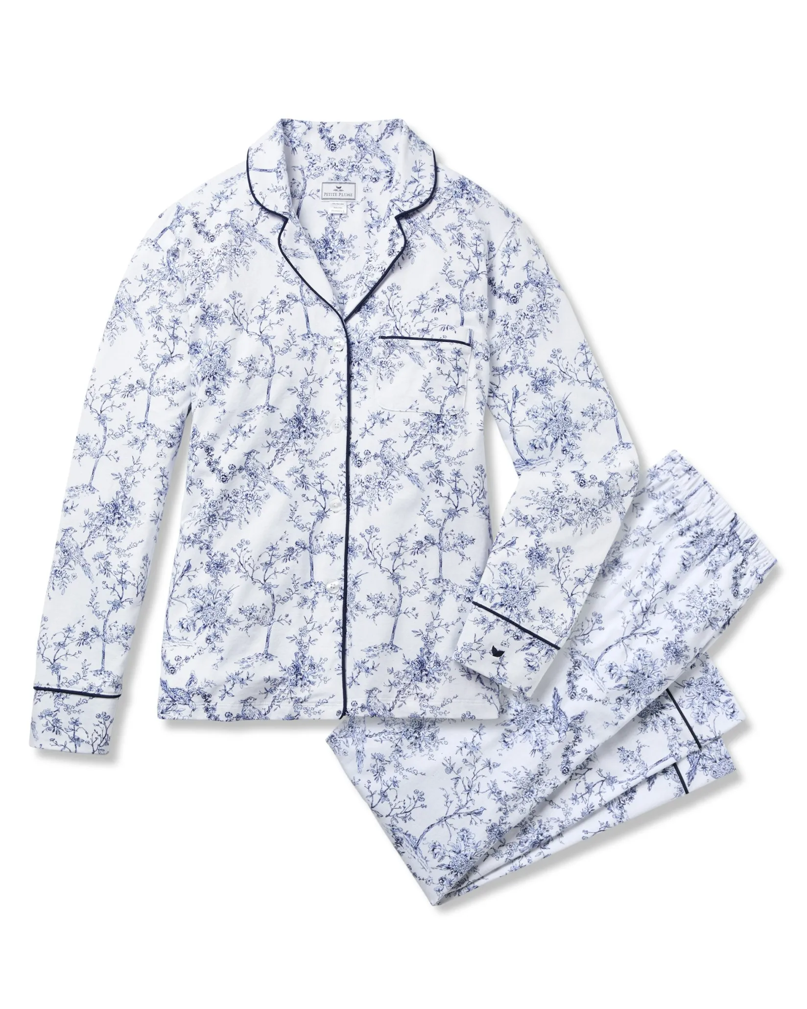 Women Petite Plume Women's Pima Pajama in Pink Timeless Toile