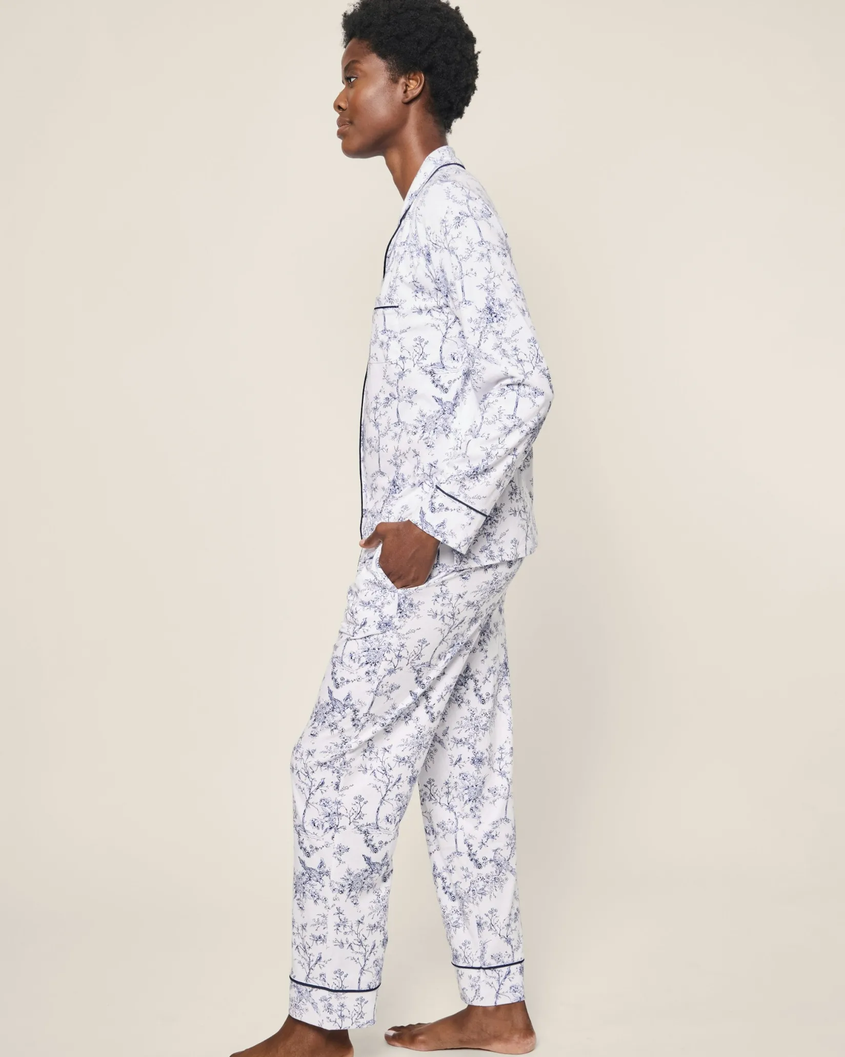 Women Petite Plume Women's Pima Pajama in Pink Timeless Toile