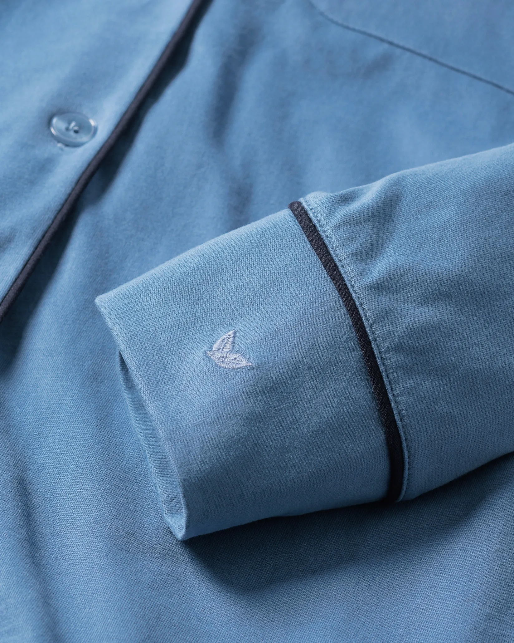 Women Petite Plume Women's Pima Pajama Set in Mystique Blue