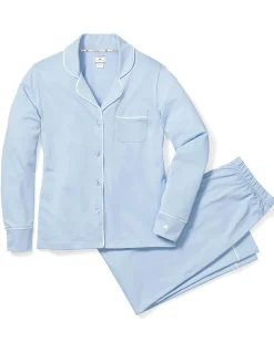 Women Petite Plume Women's Pima Pajama Set in Periwinkle