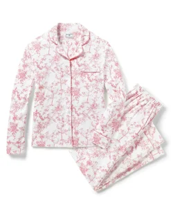 Women Petite Plume Women's Pima Pajama Set in Timeless Toile