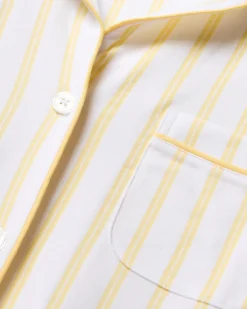 Women Petite Plume Women's Pima Pajama Set in Sunny Stripe